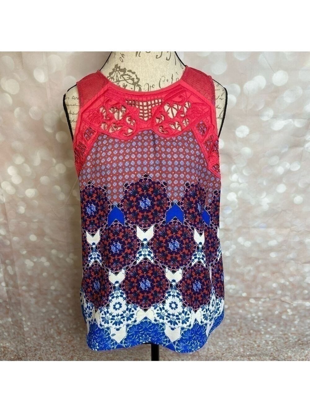 Daniel Rainn Angelyne Button-Back Blouse S
